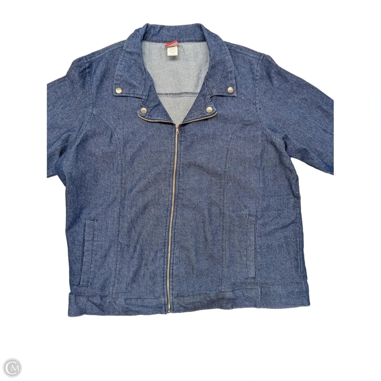 Jacket Denim By Clothes Mentor In Blue Denim, Size: Xl