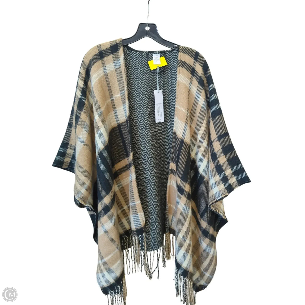 Shawl By Liz Claiborne In Plaid Pattern, Size: Osfm