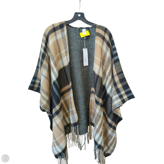 Shawl By Liz Claiborne In Plaid Pattern, Size: Osfm