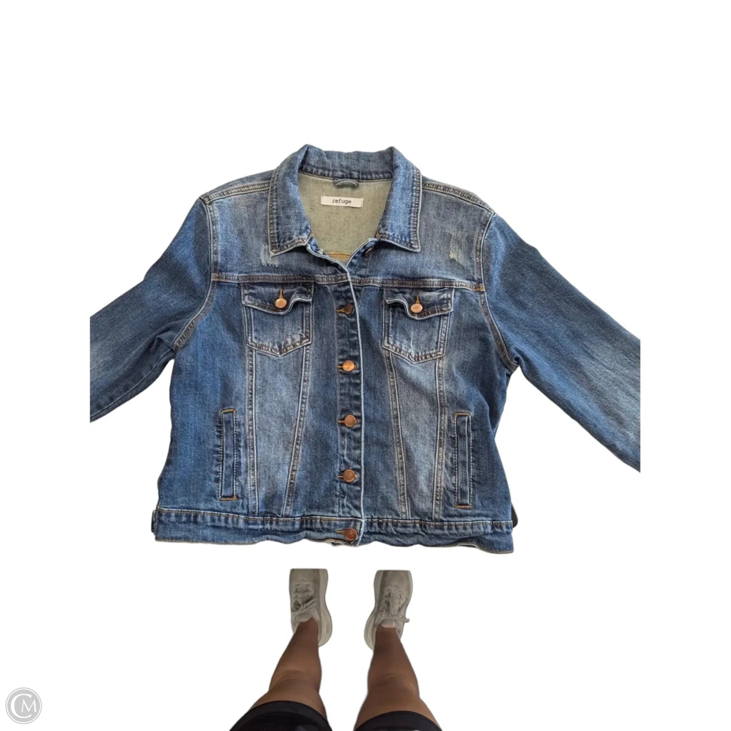 Jacket Denim By Refuge In Blue Denim, Size: Xl