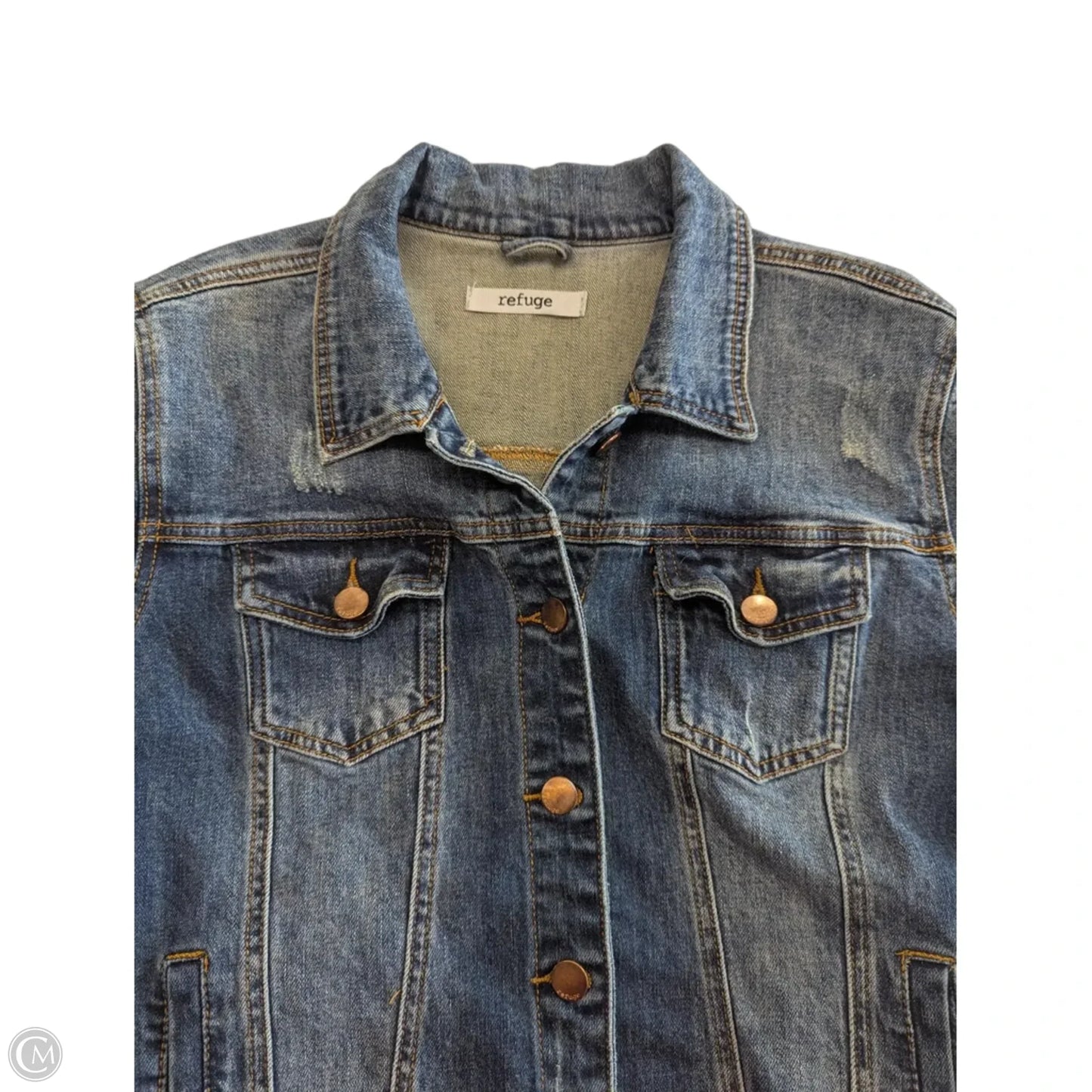 Jacket Denim By Refuge In Blue Denim, Size: Xl