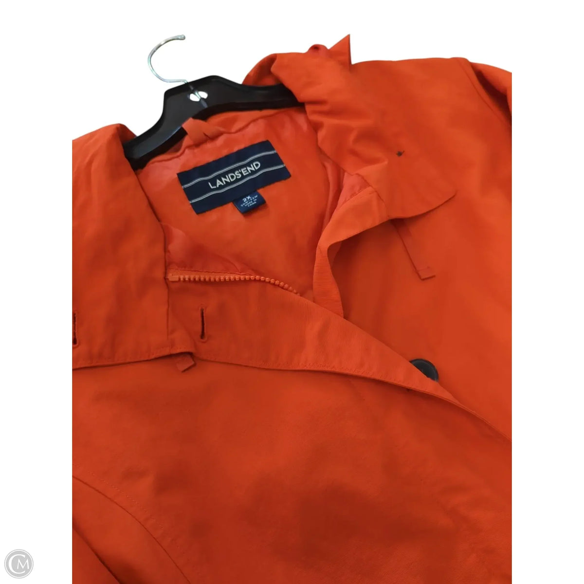 Jacket Windbreaker By Lands End In Orange, Size: 2x