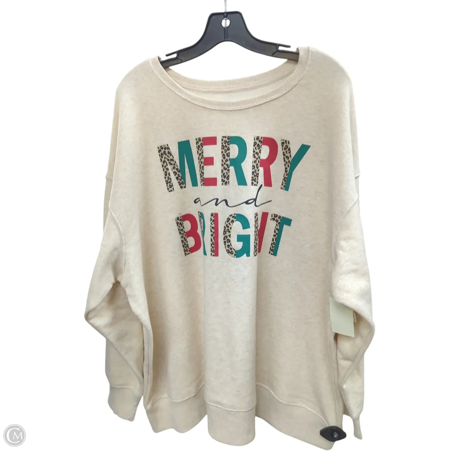 Sweater By Holiday Time In Cream, Size: 3x