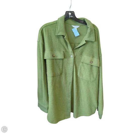 Jacket Shirt By Time And Tru In Green, Size: Xl
