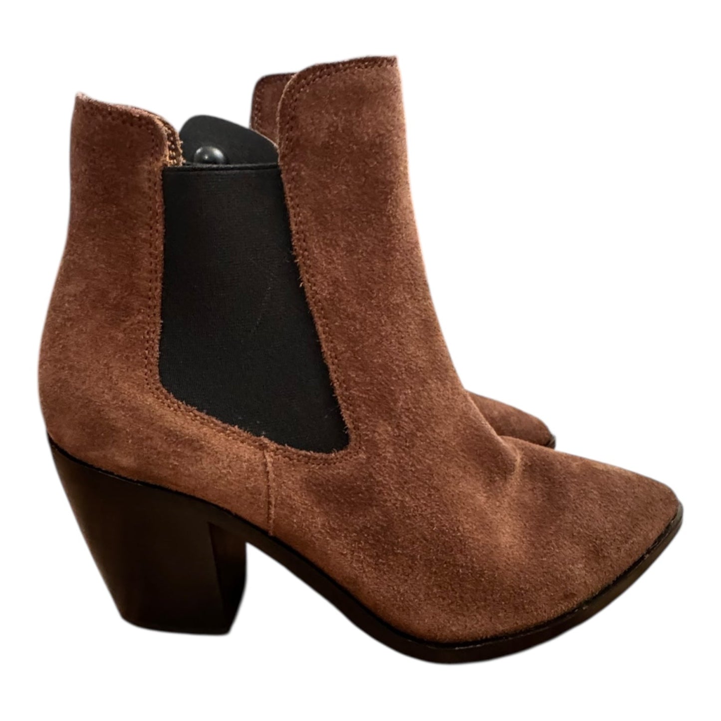 Boots Ankle Heels By Chinese Laundry In Brown, Size:8