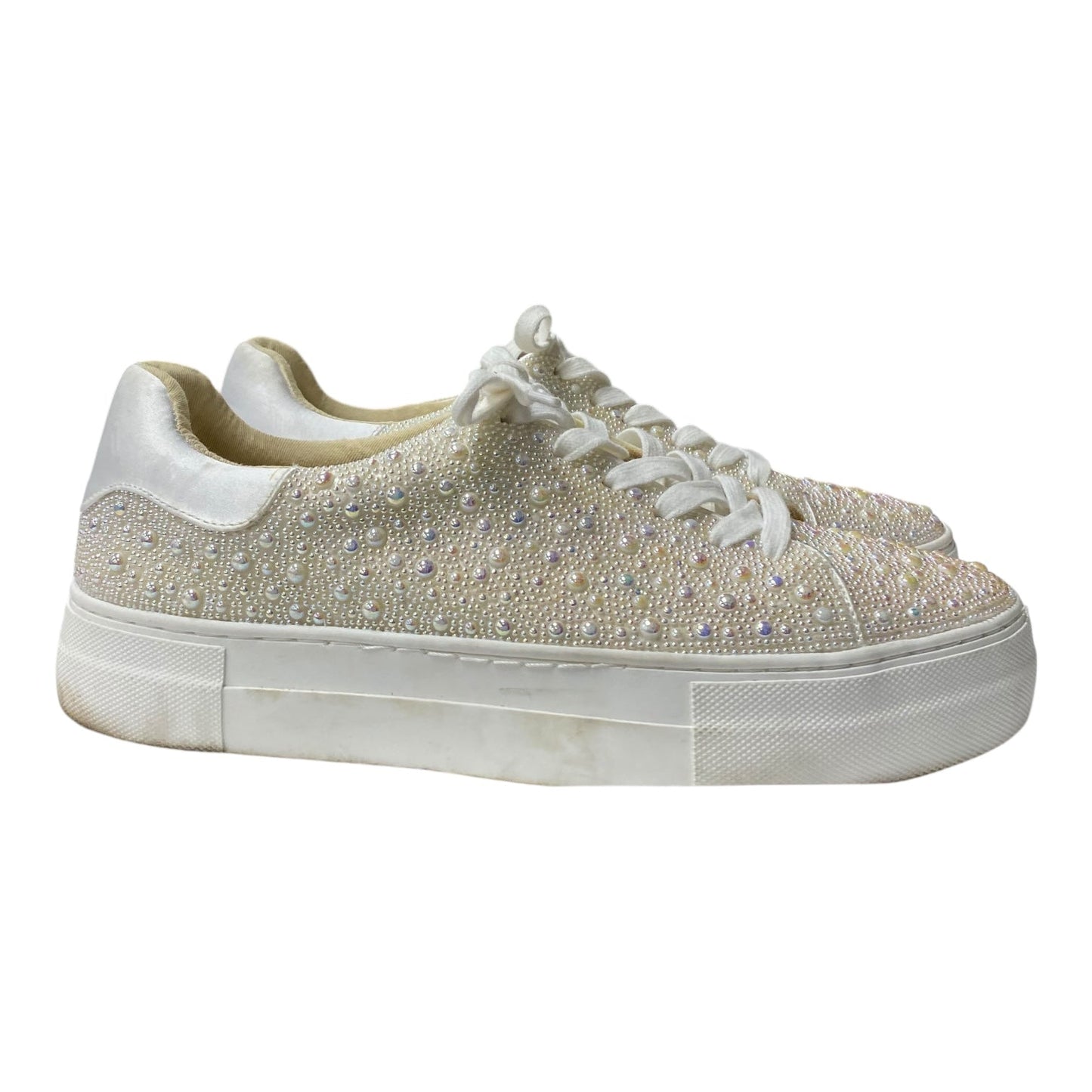 Shoes Sneakers By Betsey Johnson In White, Size:9.5