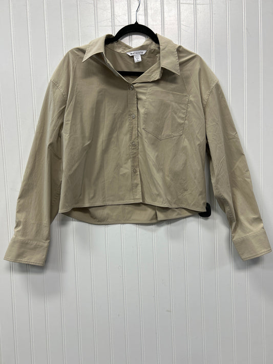 Blouse Ls By Athleta In Tan, Size:L