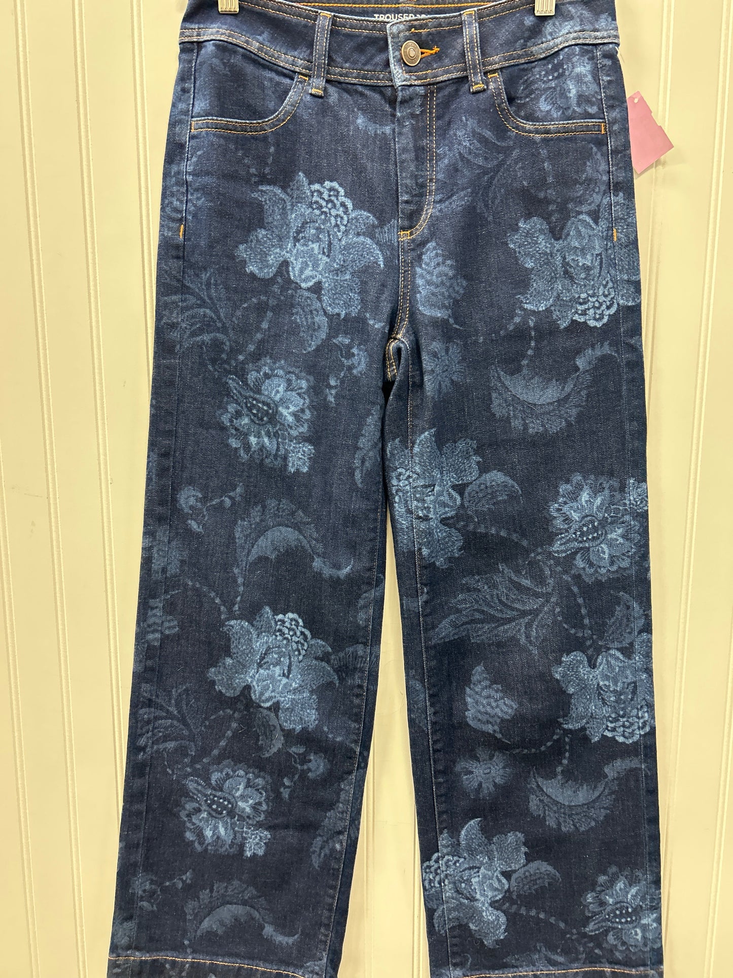 Jeans Wide Leg By Chicos In Blue Denim, Size:0P