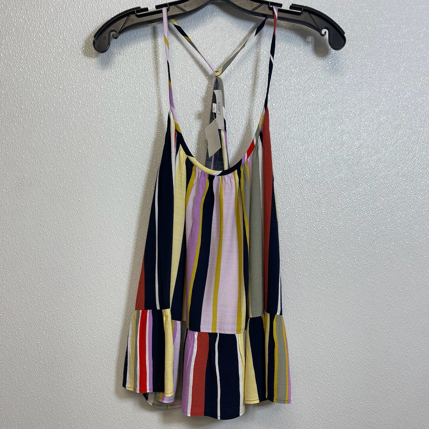 Striped Top Sleeveless Loft, Size L