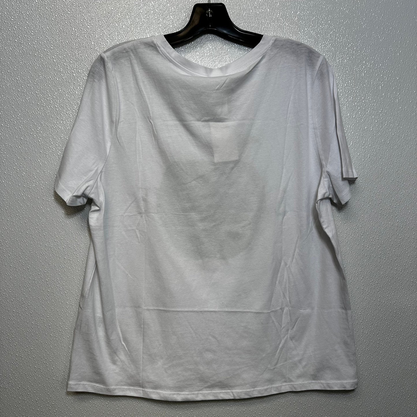 White Top Short Sleeve Basic H&m, Size L