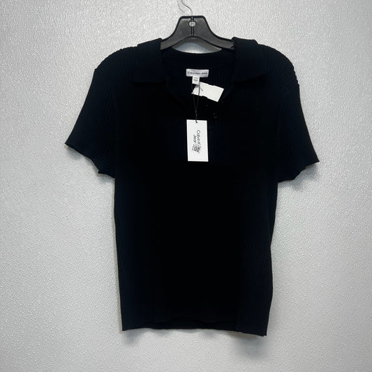 Top Short Sleeve By Calvin Klein In Black, Size: Xl