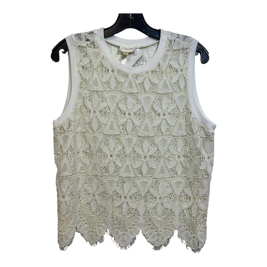 Top Sleeveless By Clothes Mentor In Cream, Size: S