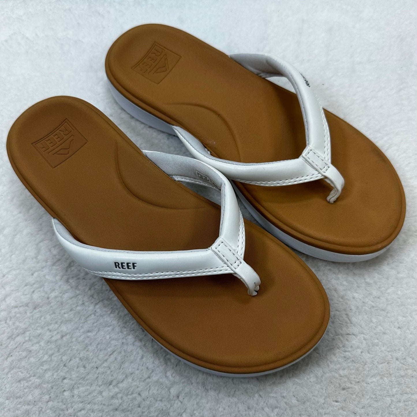 White Sandals Flip Flops Reef, Size 7