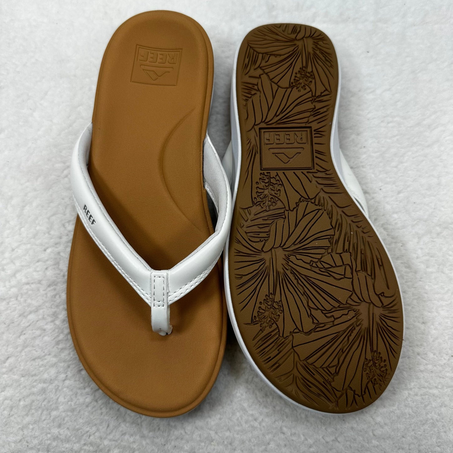 White Sandals Flip Flops Reef, Size 7