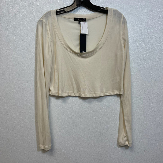 Bone Top Long Sleeve Basic Lulus, Size S