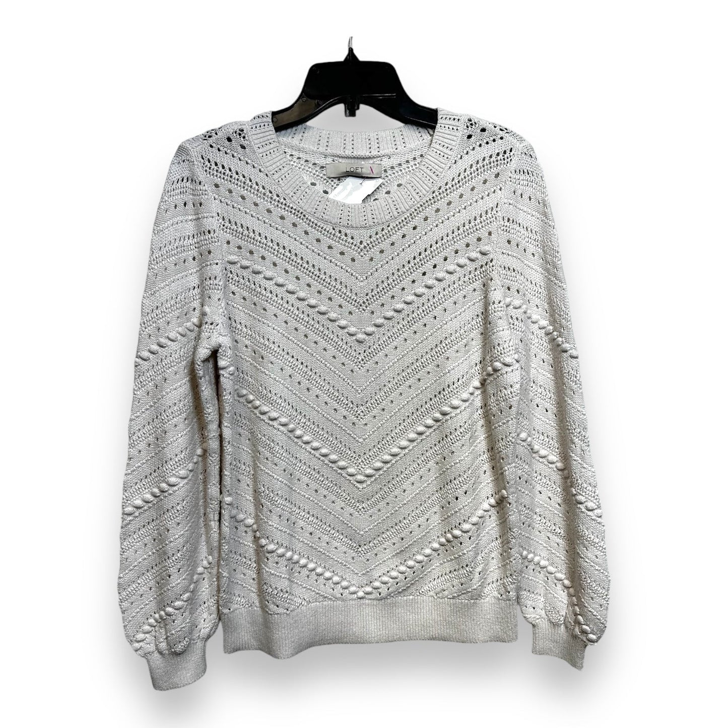 Sweater By Loft In White, Size: M