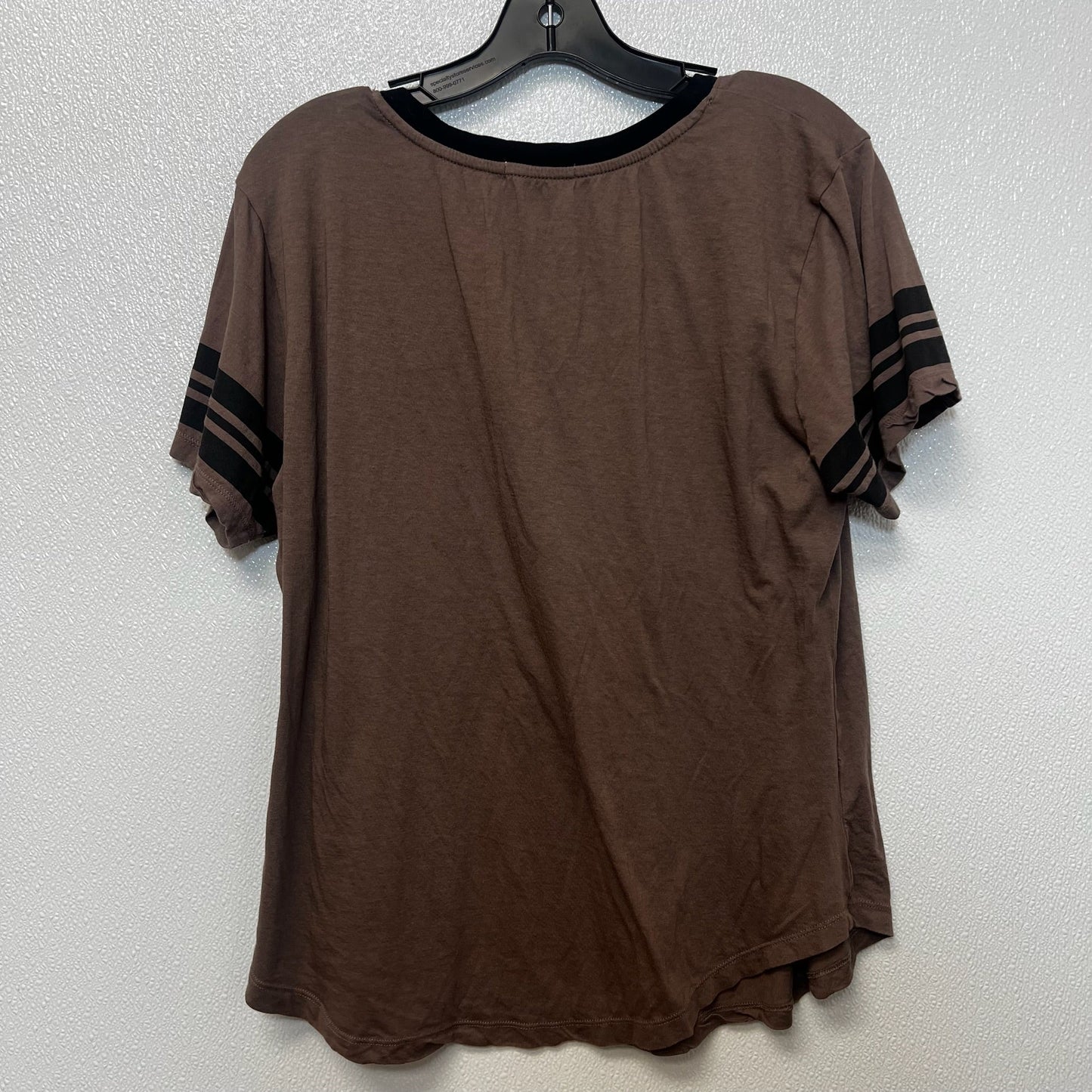 Top Short Sleeve Basic By Z Supply In Brown, Size: Xl