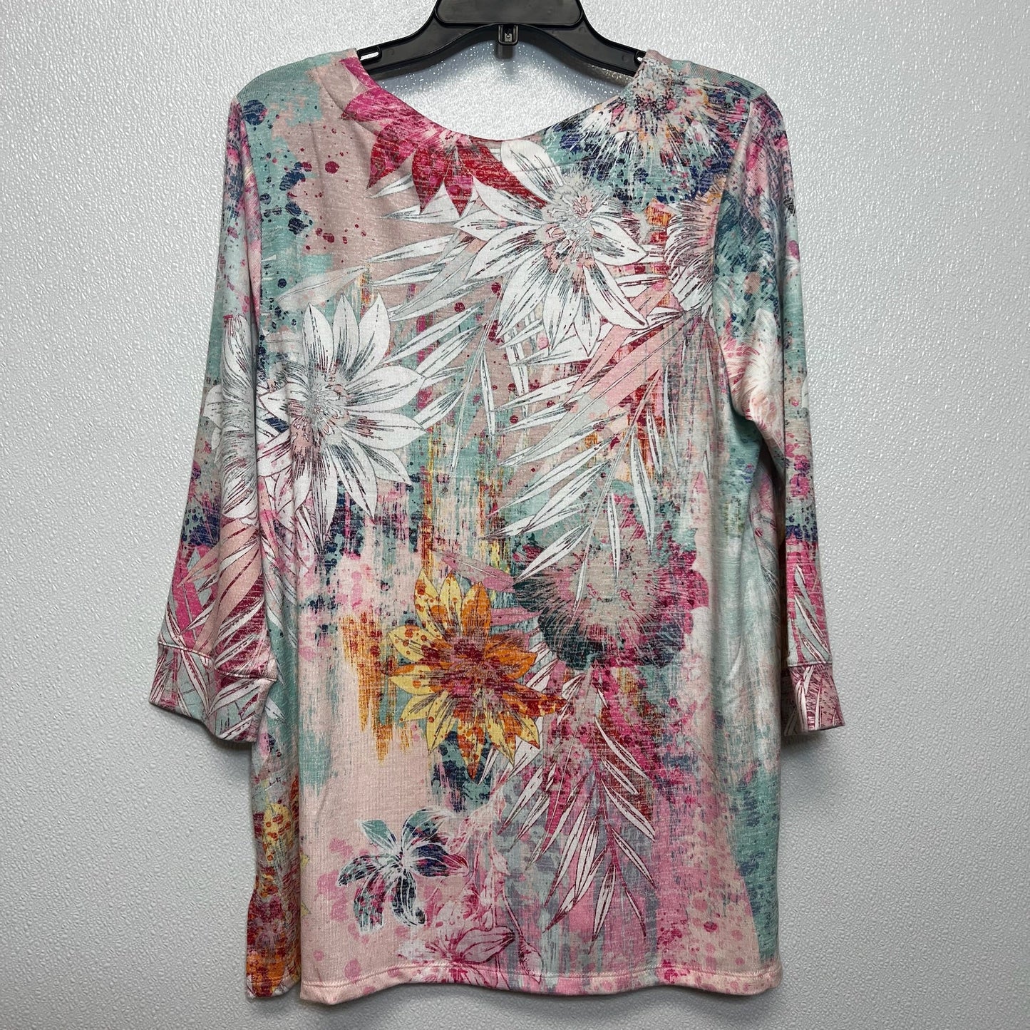 Top Long Sleeve By Christopher And Banks In Print, Size: L