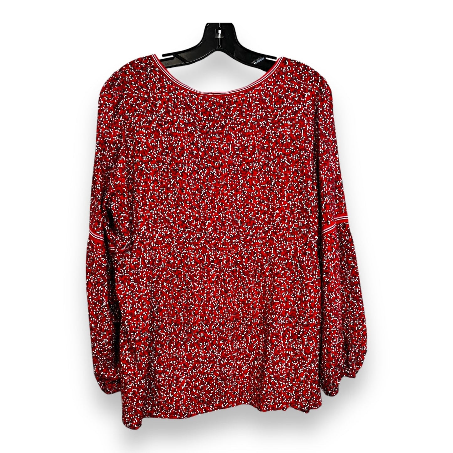 Top Long Sleeve By Max Studio In Red, Size: 1x