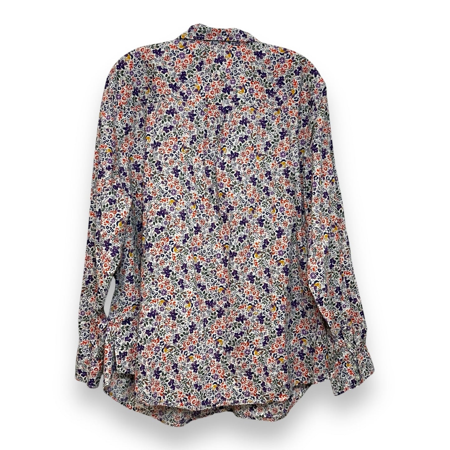 Top Long Sleeve By St Johns Bay In Flowered, Size: 2x