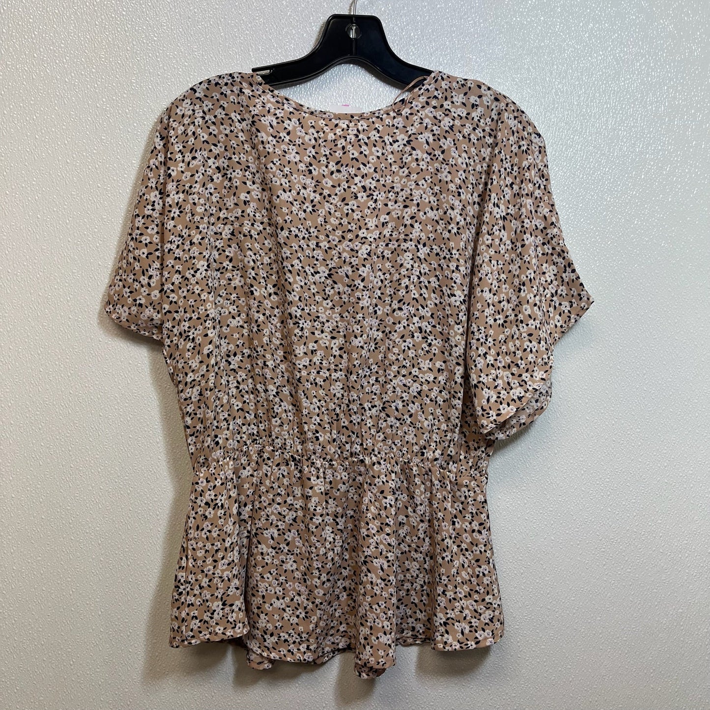 Top Short Sleeve By Sienna Sky In Cream, Size: L