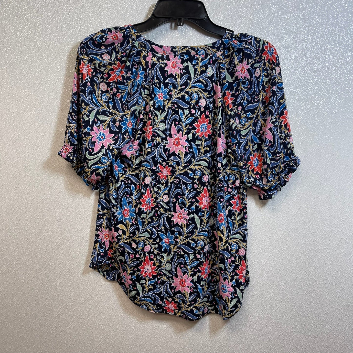 Top Short Sleeve By Loft O In Flowered, Size: S