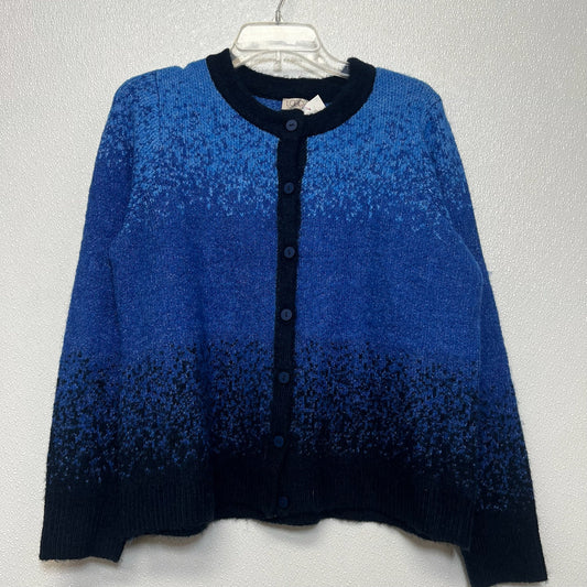 Cardigan By Logo In Blue, Size: L