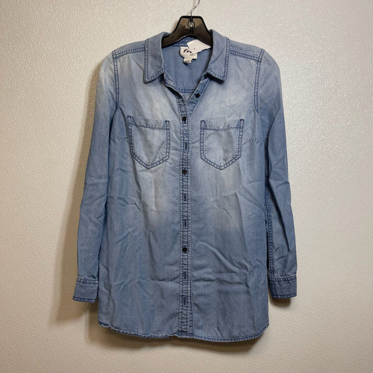 Top Long Sleeve By Clothes Mentor In Denim, Size: S