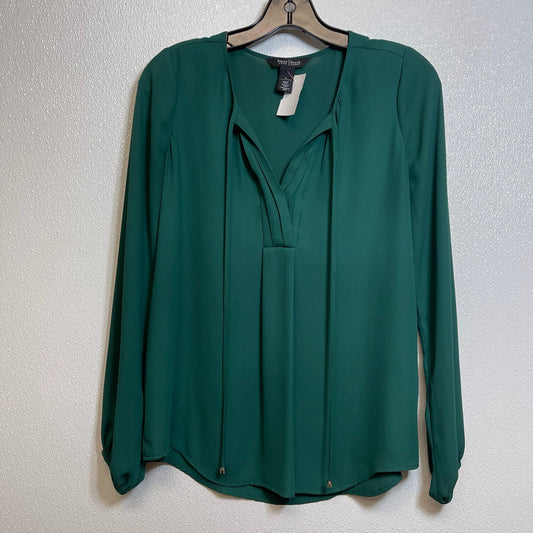 Top Long Sleeve By White House Black Market O In Kelly Green, Size: 0