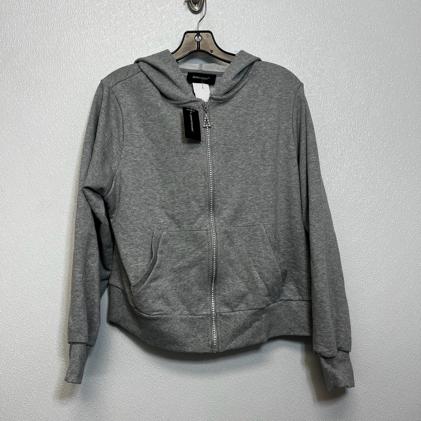 Sweatshirt Hoodie By Ashley Stewart In Grey, Size: Xl