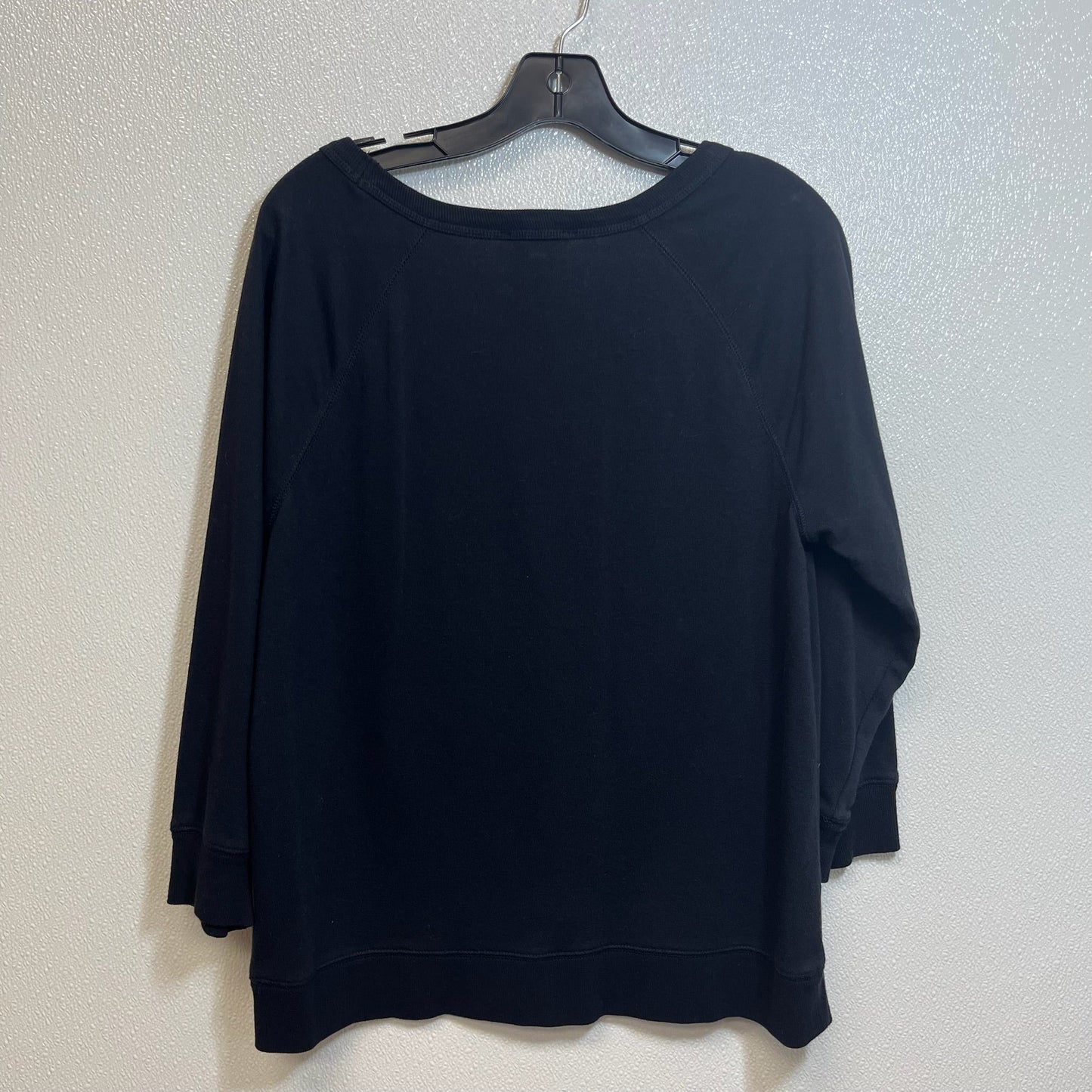 Top Long Sleeve Basic By Chaus In Black, Size: L