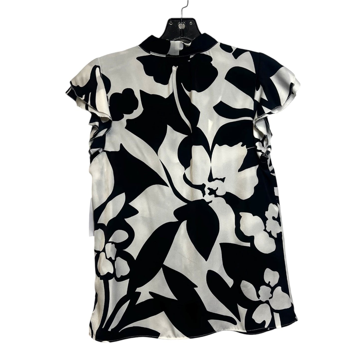 Top Short Sleeve By Nine West Apparel In Black White, Size: S