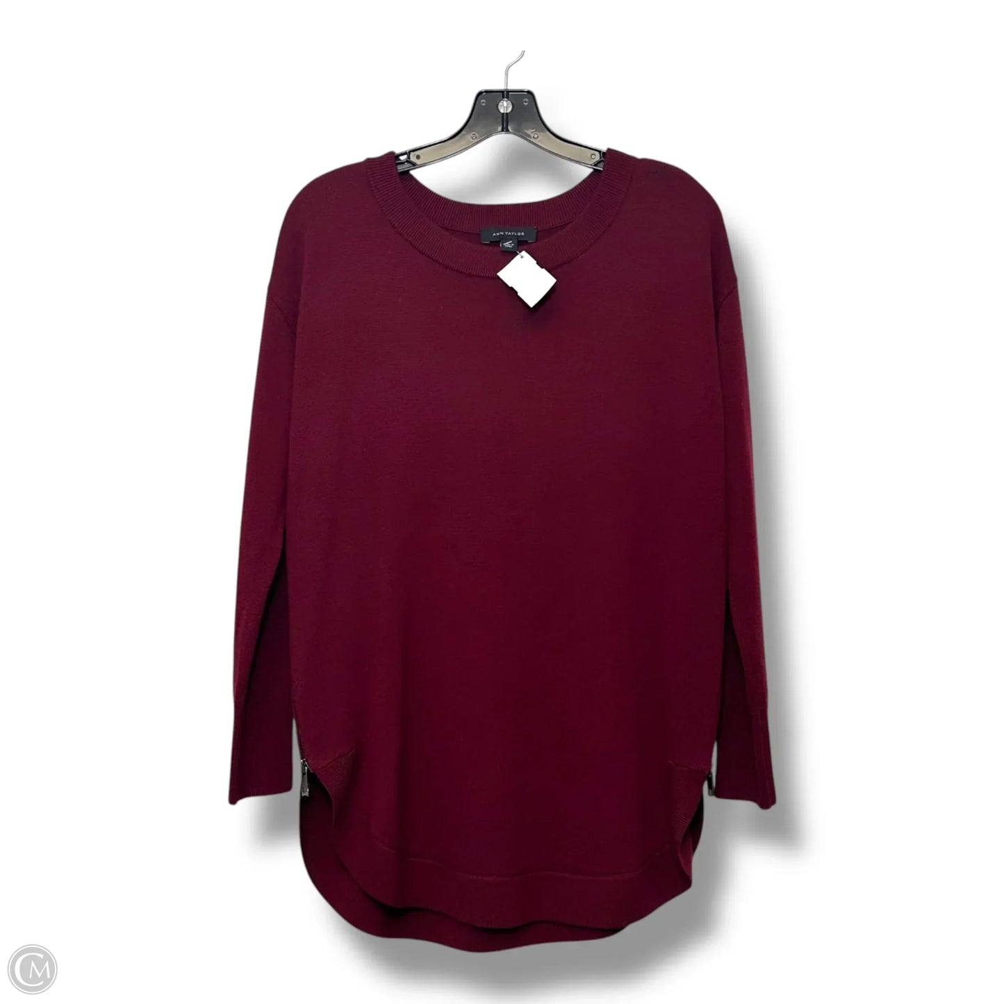 Top Long Sleeve By Ann Taylor O In Rust, Size: S