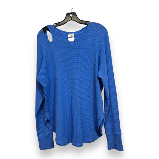 Top Long Sleeve Basic By Aerie In Blue, Size: Xl