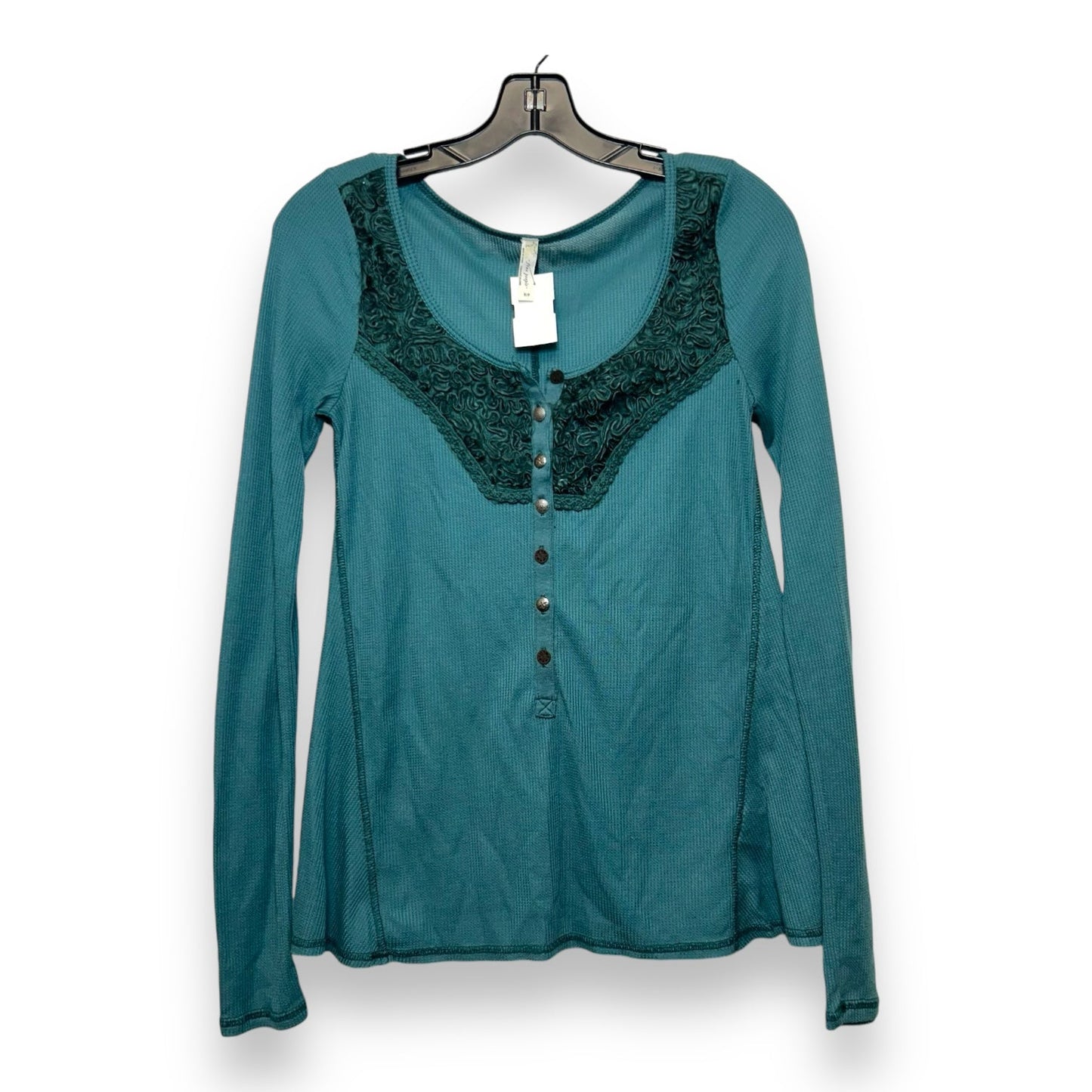 Top Long Sleeve Basic By Free People In Turquoise, Size: S