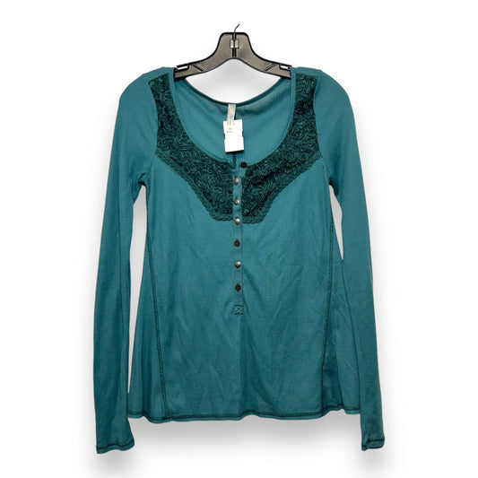 Top Long Sleeve Basic By Free People In Turquoise, Size: S