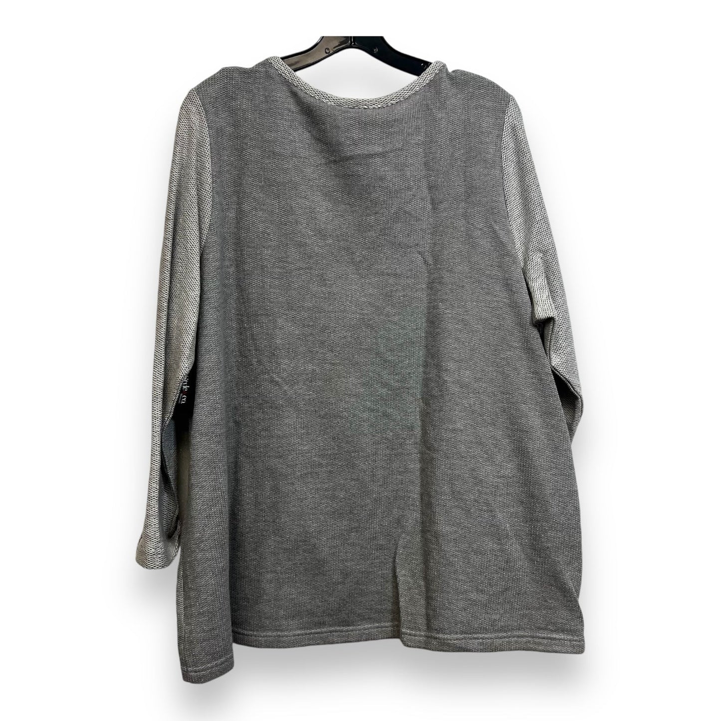 Top Long Sleeve Basic By Style And Company In Grey, Size: 2x