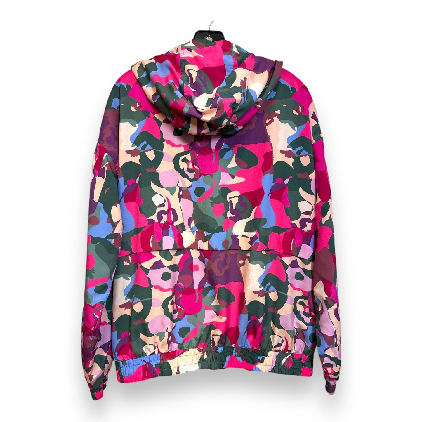 Jacket Windbreaker By Reebok In Multi-colored, Size: L