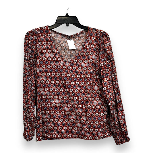 Top Long Sleeve By Loft In Paisley Print, Size: M