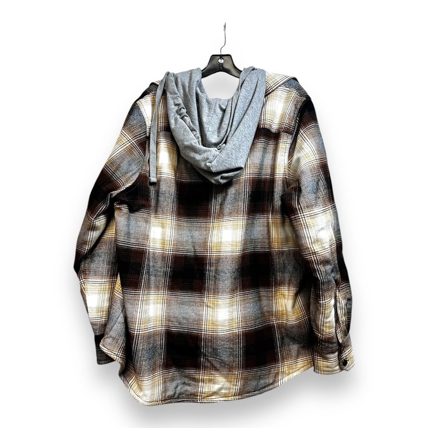 Jacket Shirt By Natural Reflections In Plaid Pattern, Size: Xxl