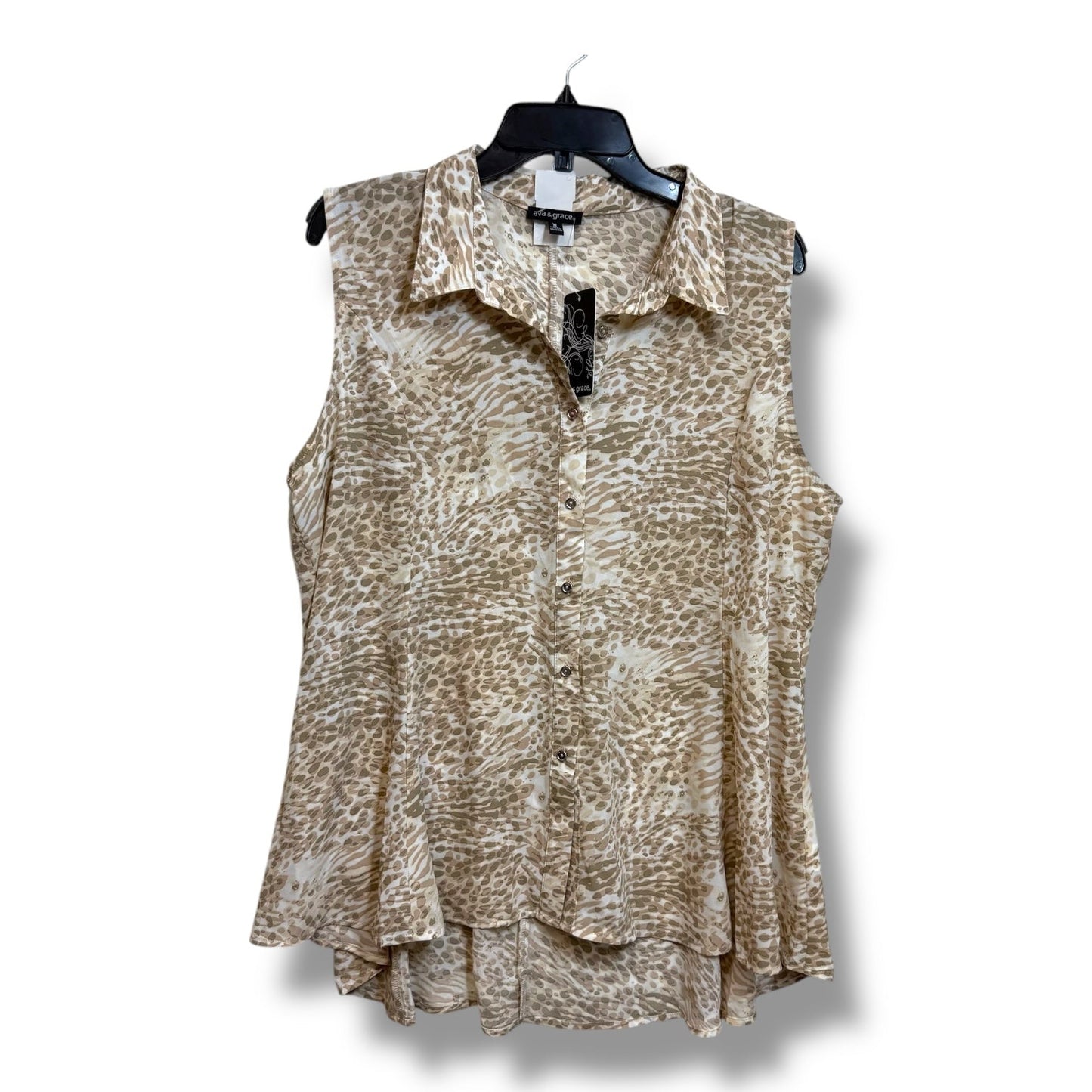 Top Sleeveless By Clothes Mentor In Animal Print, Size: Xl