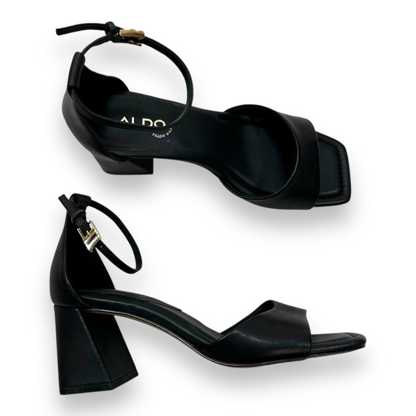 Sandals Heels Block By Aldo In Black, Size: 6