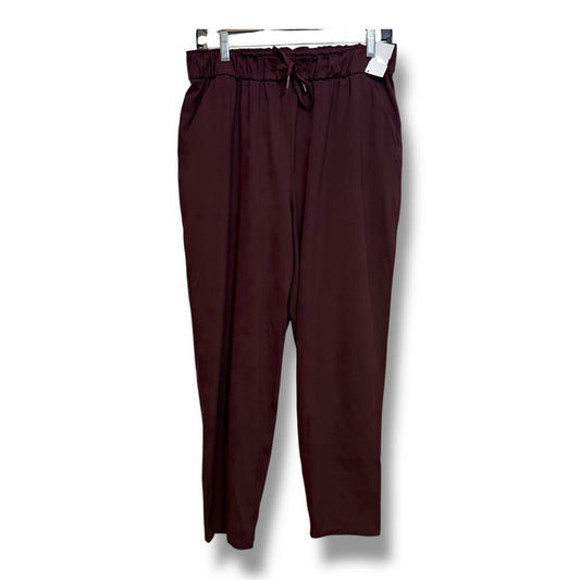 Athletic Pants By Lululemon In Maroon, Size: 8