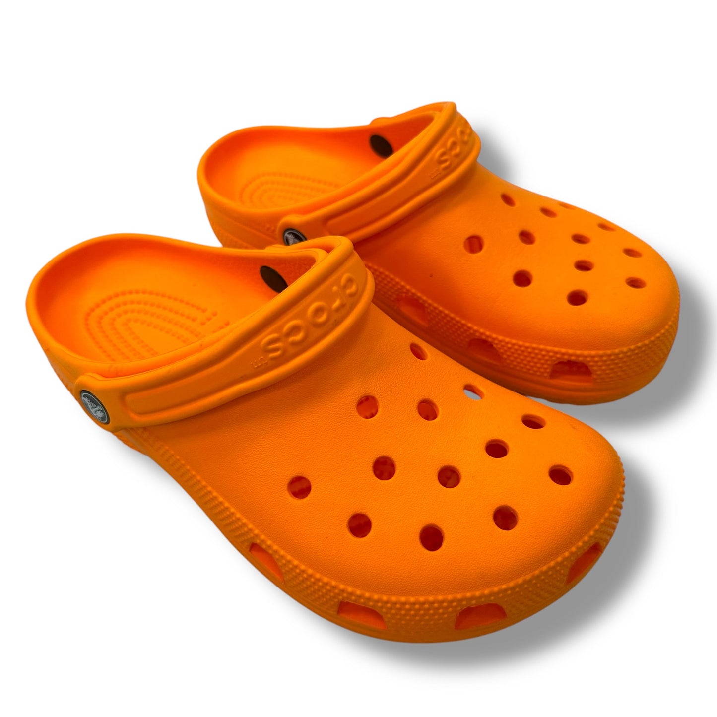 Shoes Flats By Crocs In Orange, Size: 9