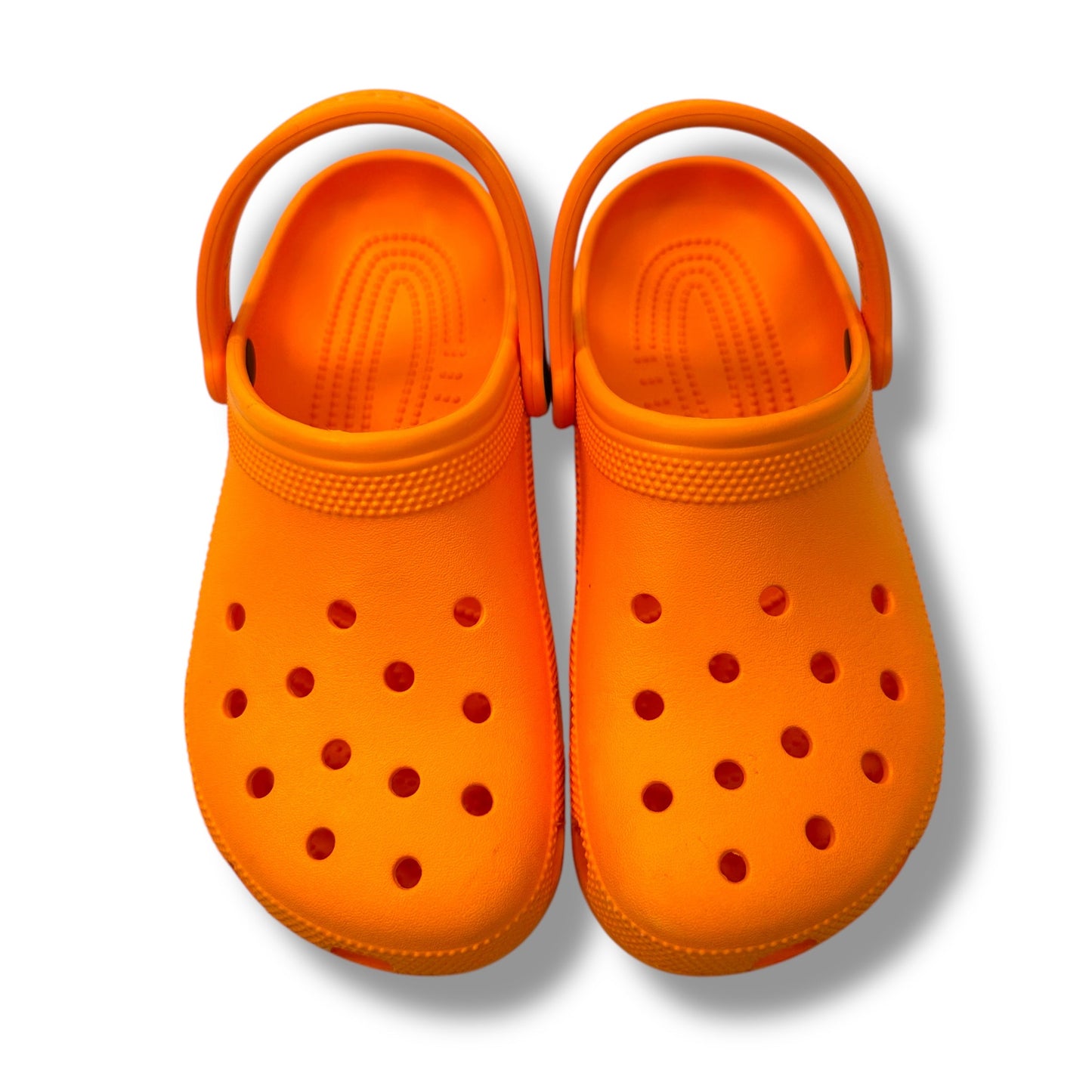 Shoes Flats By Crocs In Orange, Size: 9