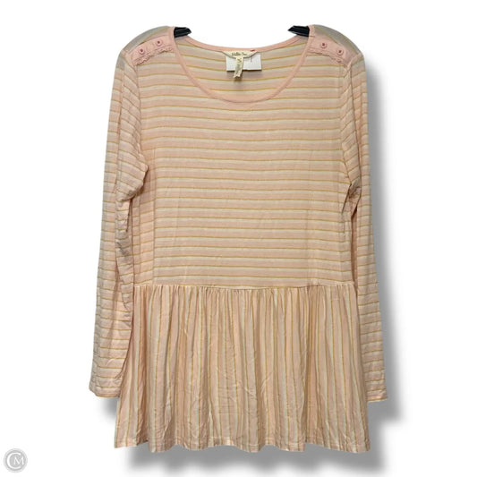 Top Long Sleeve By Matilda Jane In Striped Pattern, Size: M