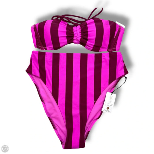 Swimsuit 2pc By Shade & Shore In Striped Pattern, Size: S