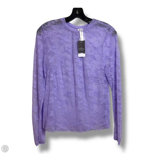 Top Long Sleeve By Cacique In Purple, Size: L