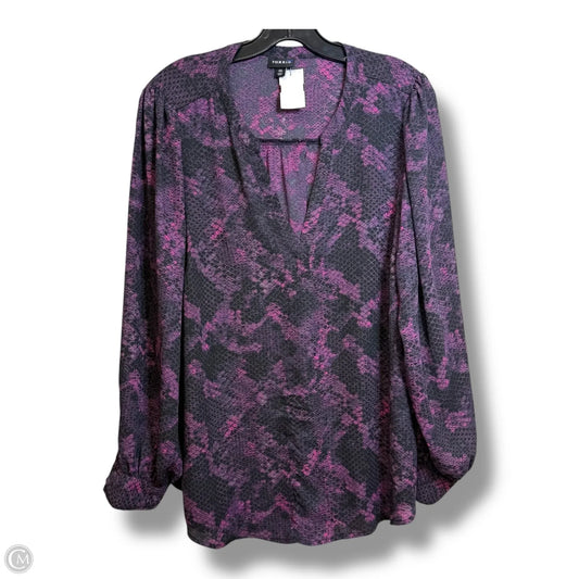 Top Long Sleeve By Torrid In Snakeskin Print, Size: M