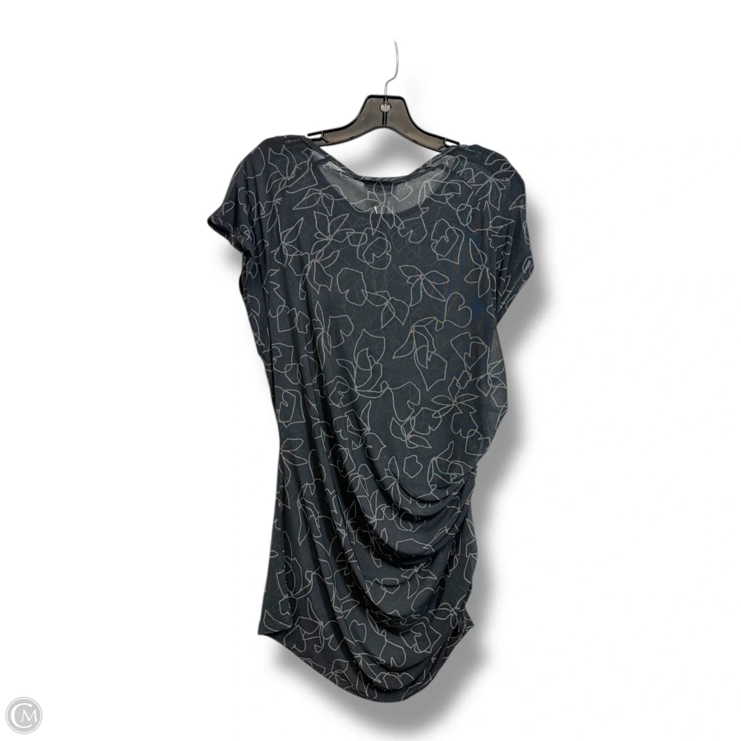 Top Short Sleeve By Calvin Klein In Grey, Size: L